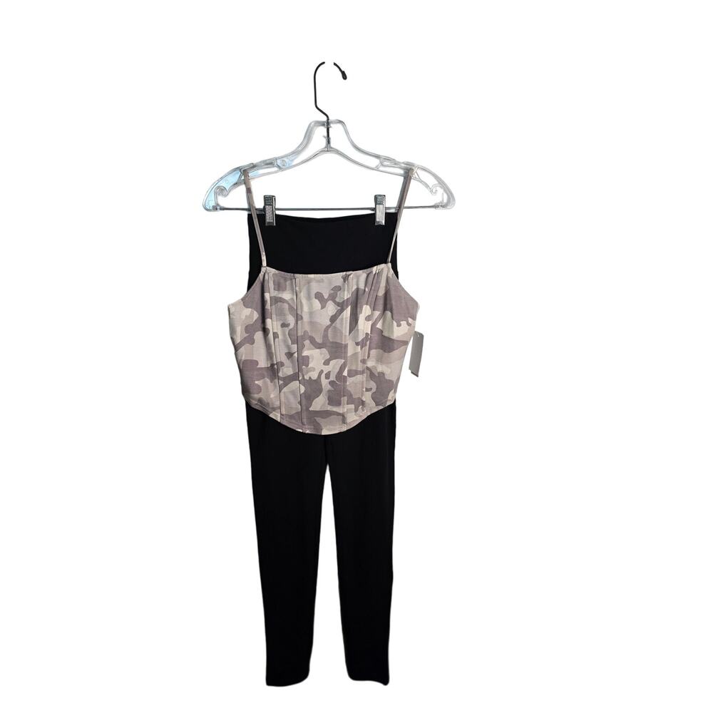 BP. Gray Camo Corset Camisole Top & Black Leggings Bundle Set Size XXS/S NWT